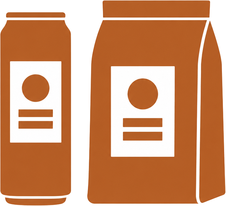 Branded cold brew can and coffee bag